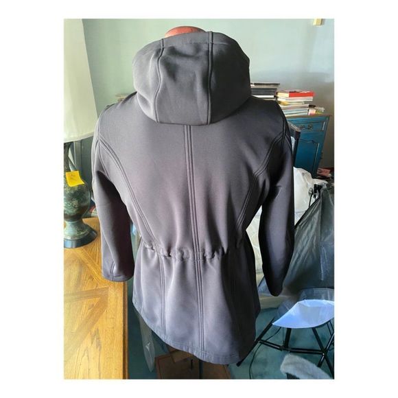 Reitman's Black Softshell Jacket Hooded Adjustable Waist Volup - Picture 4 of 9